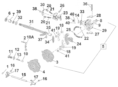 Shifter shaft, unsplined K52-56, XL57-74 (IT)