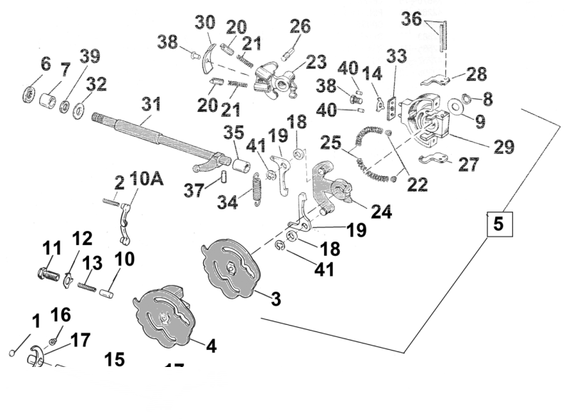 Shifter shaft, splined K52-56, XL56-74 (IT)