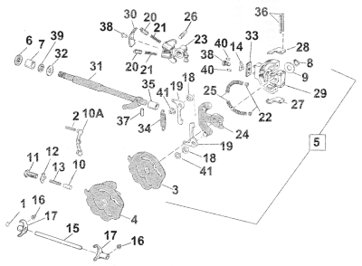 Shifter shaft, splined K52-56, XL56-74 (IT)