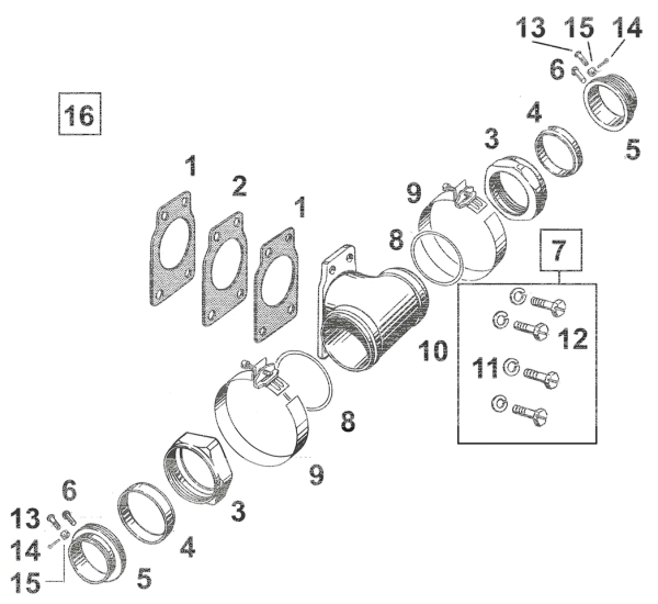 10pck Gasket, Intake Manifold 40-65, Lin (IT)