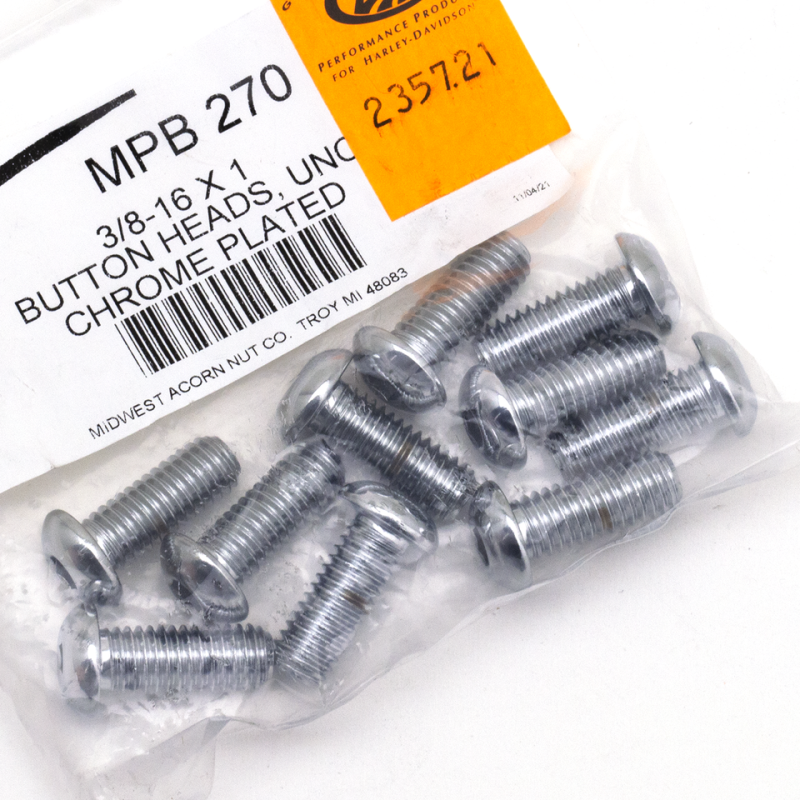 10pck Buttonhead screws 3/8-16x1 UNC (IT)