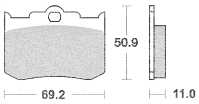 SBS brake pads 662 Carbon Tech f/PM (IT)