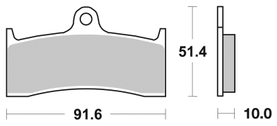 SBS CT Brake pads FR(A) TH=10mm (IT)