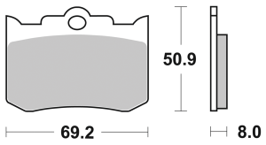 SBS rear brake pads PM 125x4R (IT)