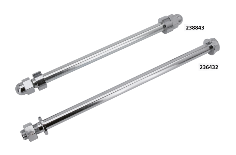 Rear axle SuperAss w/washer & nut chrome (IT)
