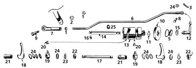 Shaft, gear shifter lever, WLA & WLC (IT)