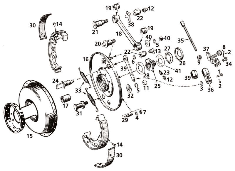 side cover, front brake, W*31-52 black (IT)
