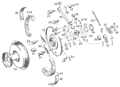 brake shackle, WL/WLA, black (IT)