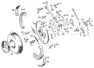 washer, outer, stabilizer, front brake, (IT)