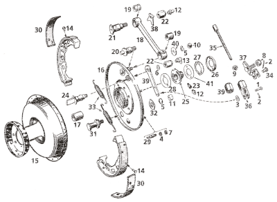 Colony FR Brake shoe pivot kit 45CI35-51 (IT)