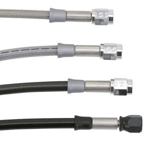 Braided steel brake line 9" TUV (IT)