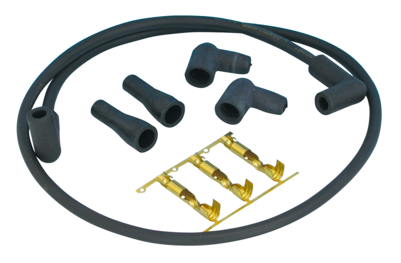 Wire set 8mm Spiral-wound blk silic.(2) (IT)