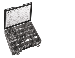 Ass.tray flat washers chr.16 sizes (IT)