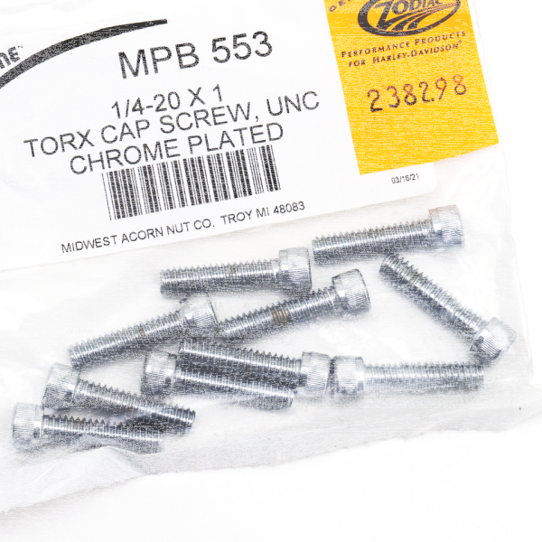 10pck Knurled torx screw 1/4-20x1", UNC (IT)