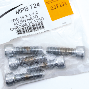 5pck Chr.Allen head screws 7/16-14x1.5"