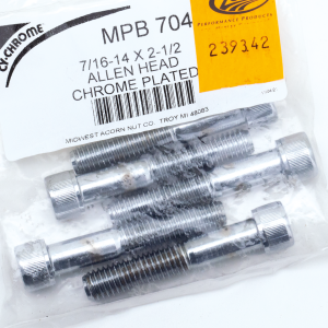 5pck Chr.Allen head screws 7/16-14x2.5"