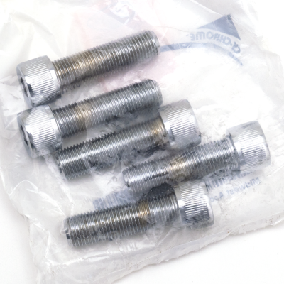 5pck Chrome Allen screws 1/2-20x1 3/4"