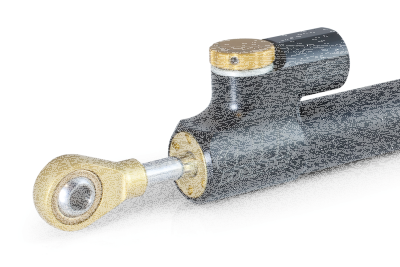 HyperPro Steering Damper Black 140mm (IT)