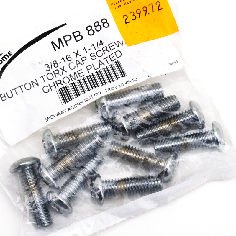 10pck Torx button head 3/8-16x1.25",UNC (IT)