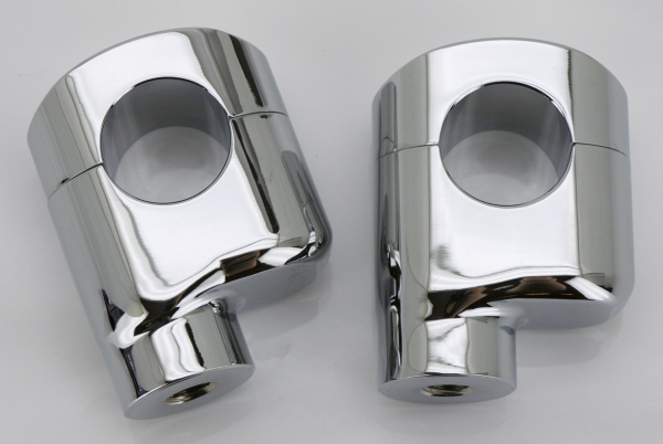 GZP Chr offset risers 2.25" high 1" hand (IT)