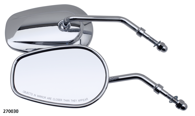 GZP Chrome tapered mirrors, 5" stem (IT)