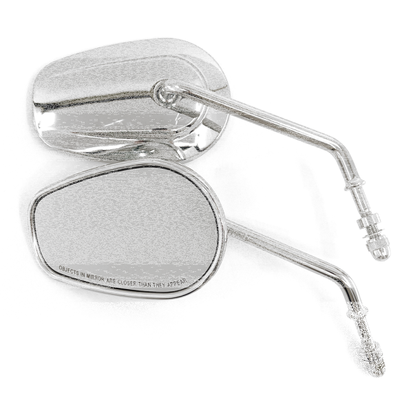 GZP Chrome tapered mirrors, 5" stem (IT)