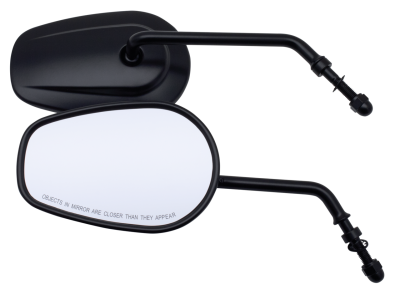 GZP Black tapered mirrors, 4" stem