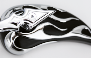 GZP Chrome & black flame mirror set (IT)