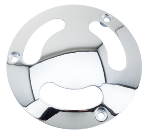 GZP Vented chrome 3-hole derby cover