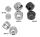 GZP Front axle cap set FX/FXR/FXWG/FL/XL (IT)