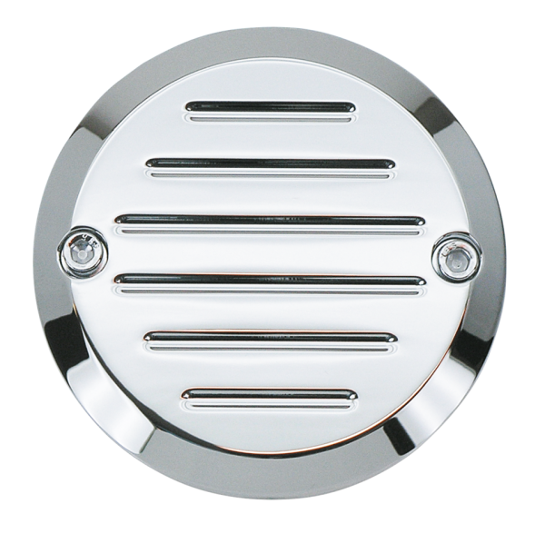 GZP Chrome billet timer cover Grooved 2- (IT)