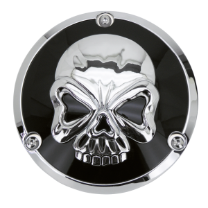GZP Skull blck/chrome derby cover 3 hole
