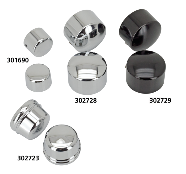 GZP Chr axle covers FLH/T08-UP FXD04+F*S (IT)