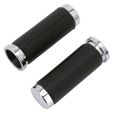 GZP Chrome & Leatherbound gripset