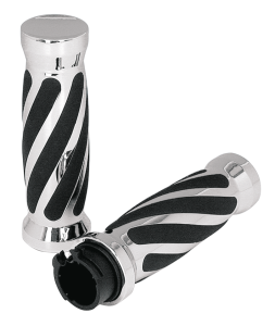 GZP Swirl style grips Chrome dual cable (IT)