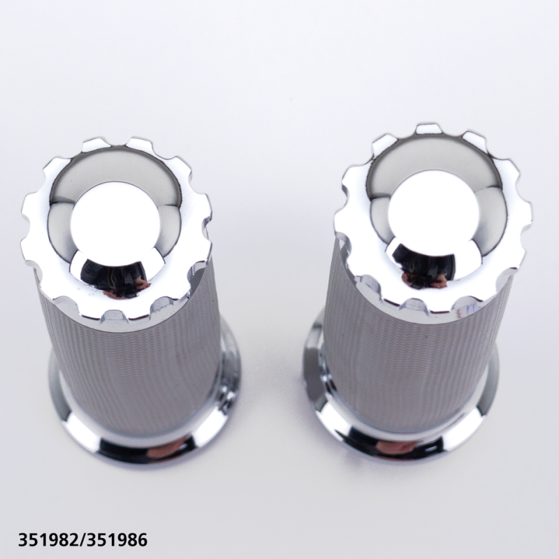 GZP Chrome Turbo gripset gray rubber (IT)