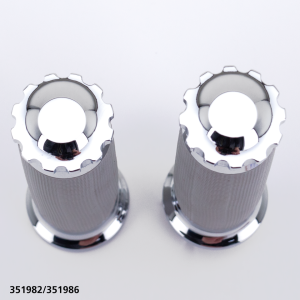 GZP Chrome Turbo gripset gray rubber