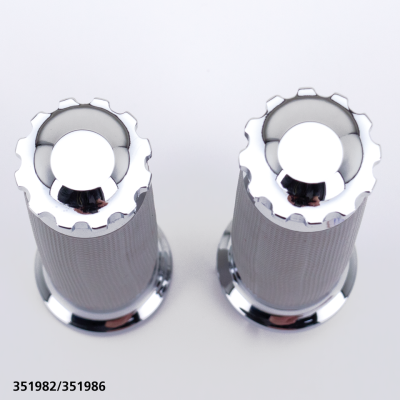 GZP Chrome Turbo gripset gray rubber (IT)