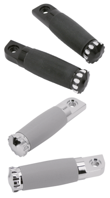 GZP Black Turbo footpegs gray rubber (IT)