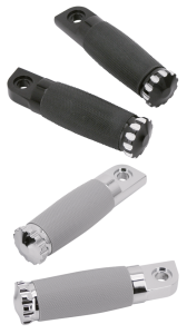 GZP Black Turbo footpegs gray rubber (IT)