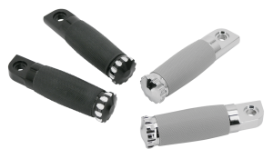 GZP Black Turbo footpegs gray rubber