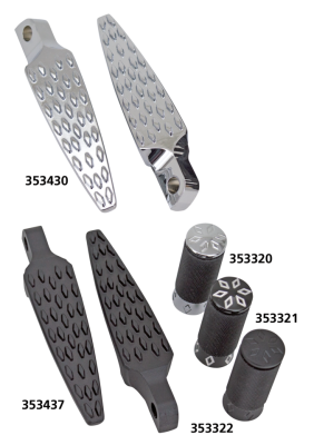 GZP Argyle 45dgr footpegs gl.Blk/raw cut (IT)