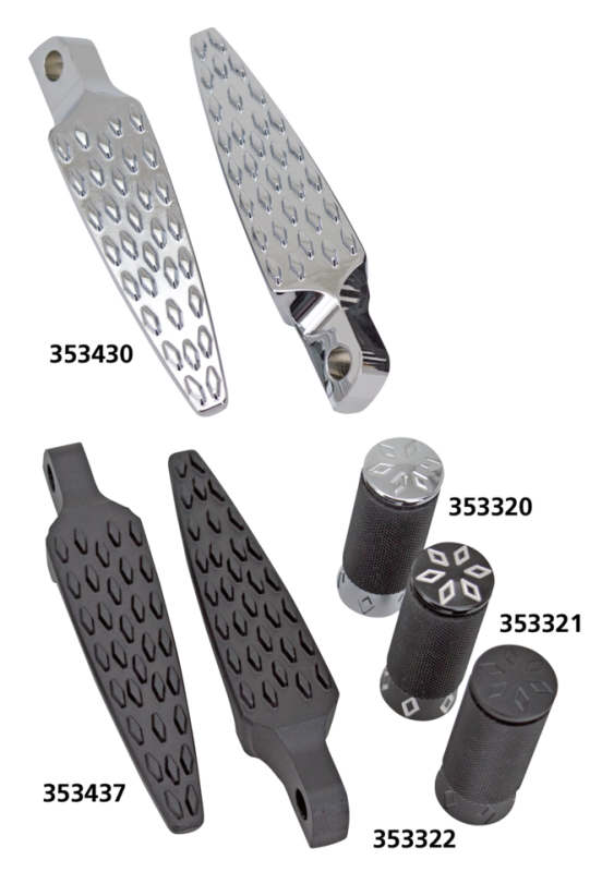 GZP Argyle 45dgr footpegs matt Black SP (IT)