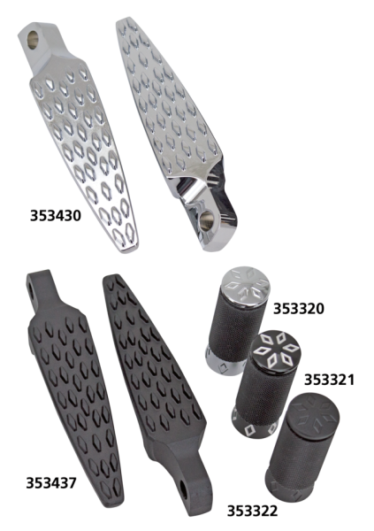 GZP Argyle 45dgr footpegs matt Black SP (IT)