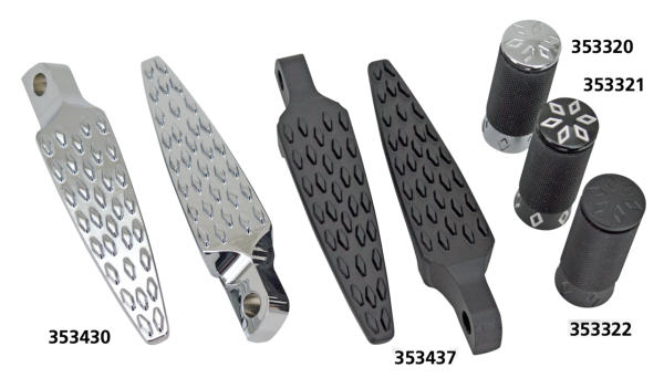 GZP Argyle 45dgr footpegs matt Black SP (IT)