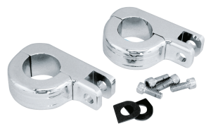 GZP Chrome billet foot peg bar mounts