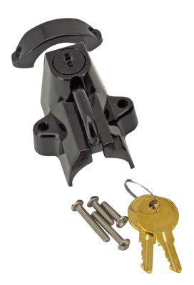 GZP Gloss black Helmet lock and key kit