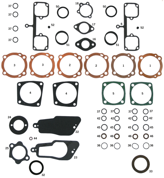5pck Oil seal camshaft 71up #11124 (IT)