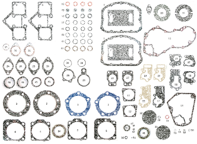 10pck Steelcore exhaust gasket 68-84 (IT)