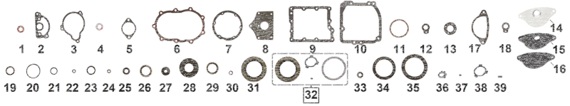 Oil seal main drive gear 82-86 each (IT)